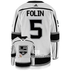 Män Ishockey Los Angeles Kings Tröja CHRISTIAN FOLIN 5 Adidas Vit Authentic